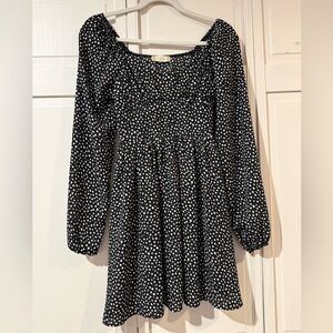 Altar'd State Black with White Spot Dress